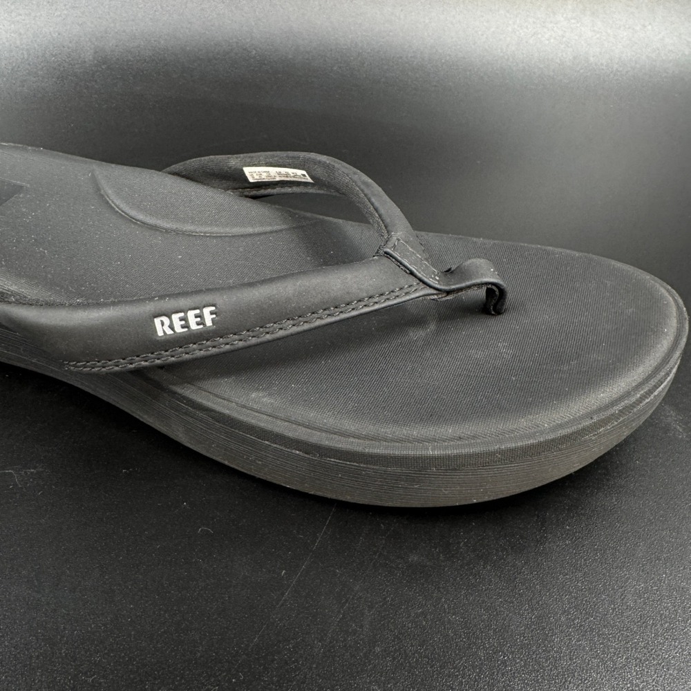 Reef Womens Cushion Cloud Flip Flops Sandals Size 10 Black Thong Platform - Picture 5 of 7